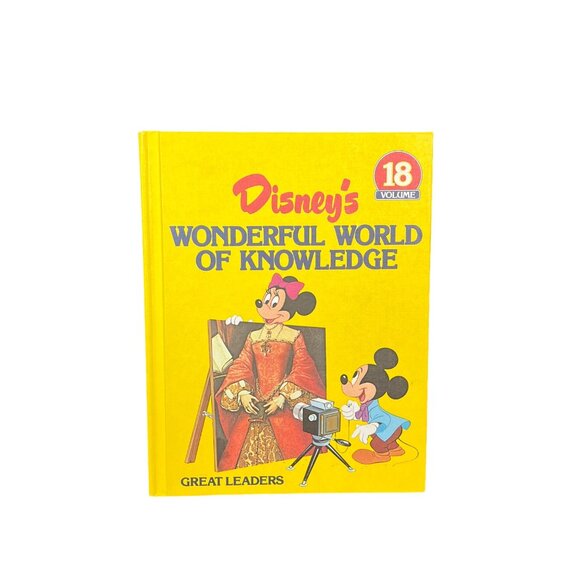 Disney's Wonderful World Of Knowledge Hardback 1982 Great Leaders Vol 18 Vintage - Picture 1 of 5
